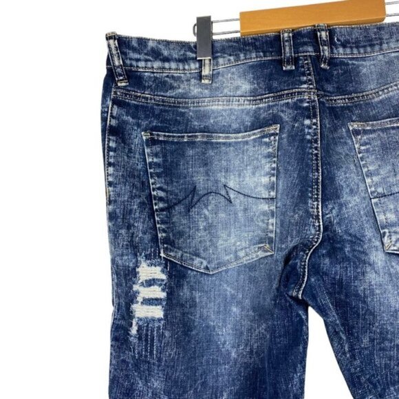 Parasuco Men's Blue 9HRIKER Distressed Stone Wash Slim Jeans US 38 x 34 - Picture 8 of 16